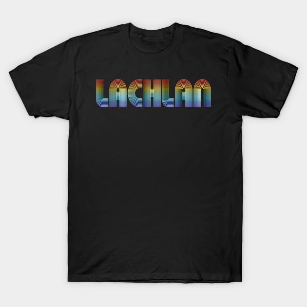 LACHLAN Rainbow Style Family Name T-Shirt by Salimkaxdew